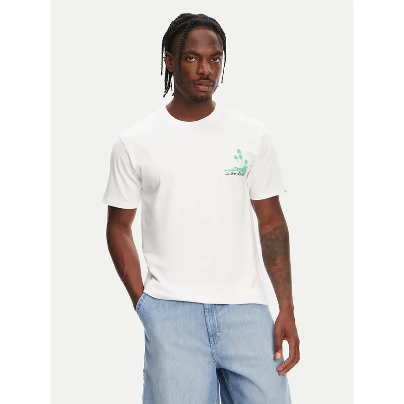 Quiksilver T-Shirt Palm Lines Ss EQYZT08057 Λευκό