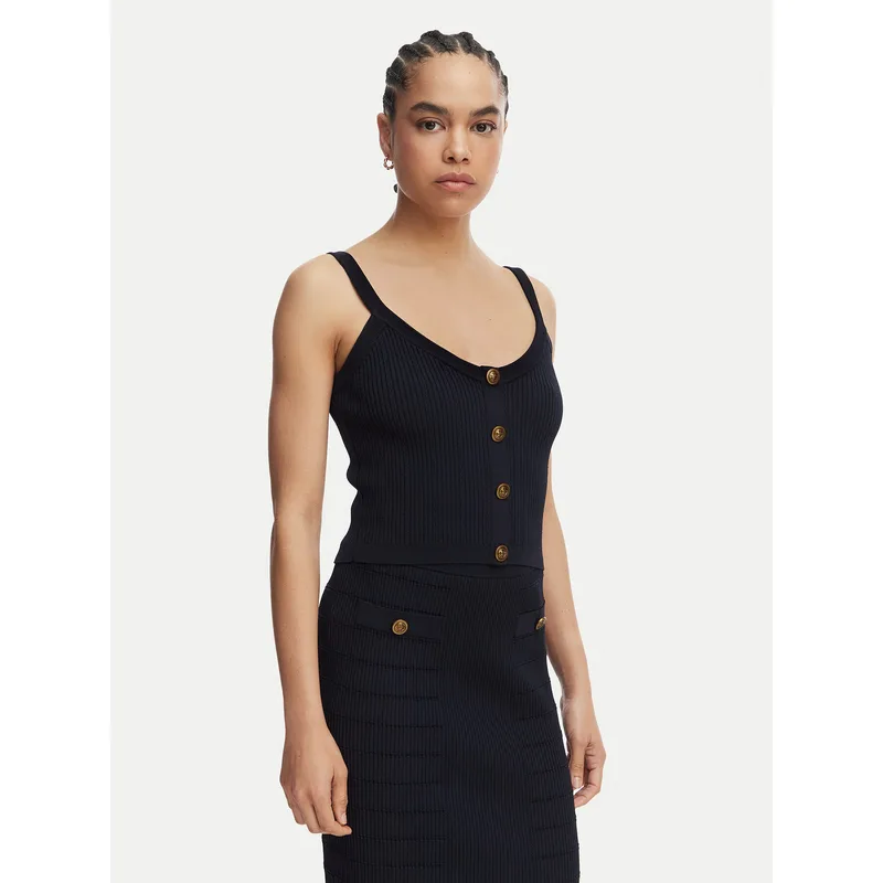 Guess Τοπ W5YR10 Z0130 Σκούρο μπλε Regular Fit