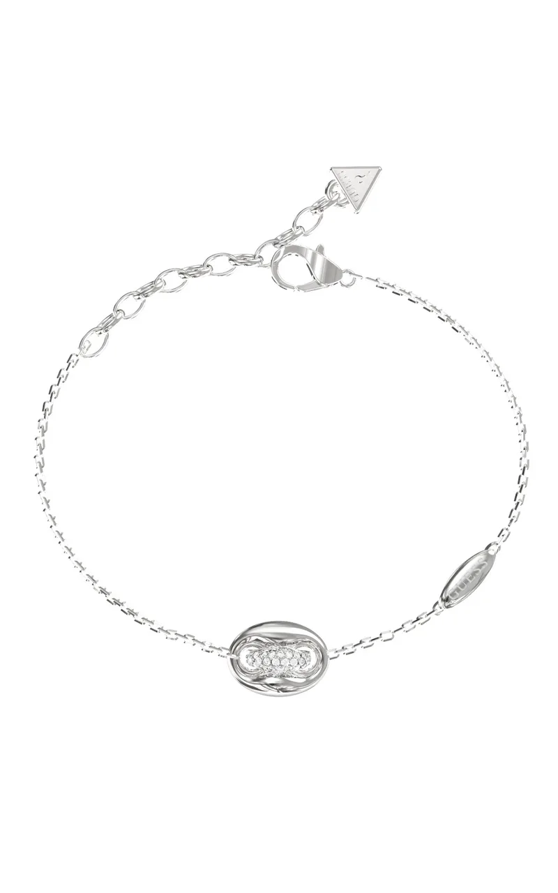 GUESS STEEL MARINA JUBB06224JWRHL Βραχιόλι Ασημένιο Με Σχέδιο Με Λογότυπο