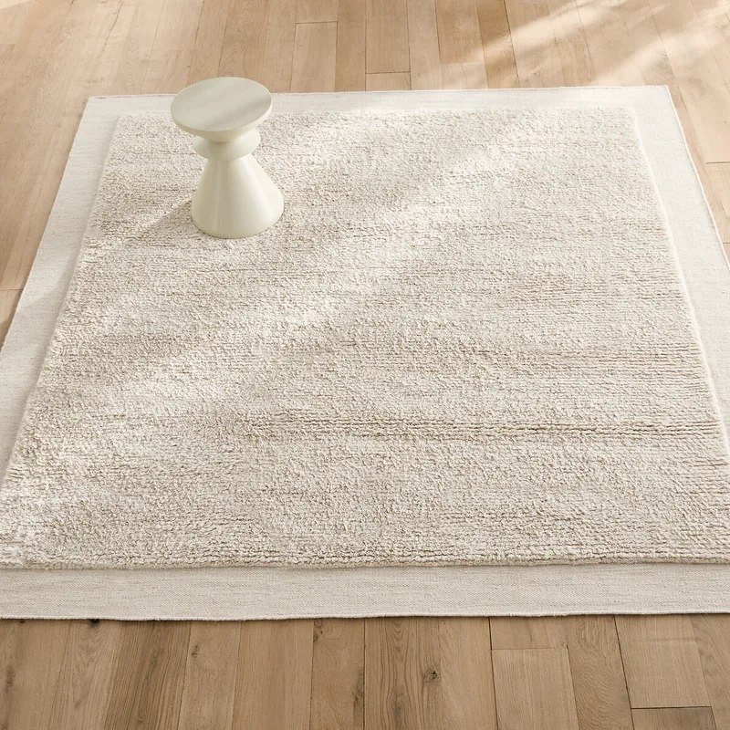 Χειροποίητο τετράγωνο χαλί από μαλλί 250x250 cm