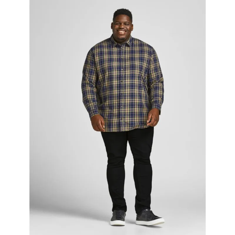 Jean ελαστικο μεσαιου καβαλου,"Tim Slim Straight AM 816" by Jack & Jones +Fit - Black