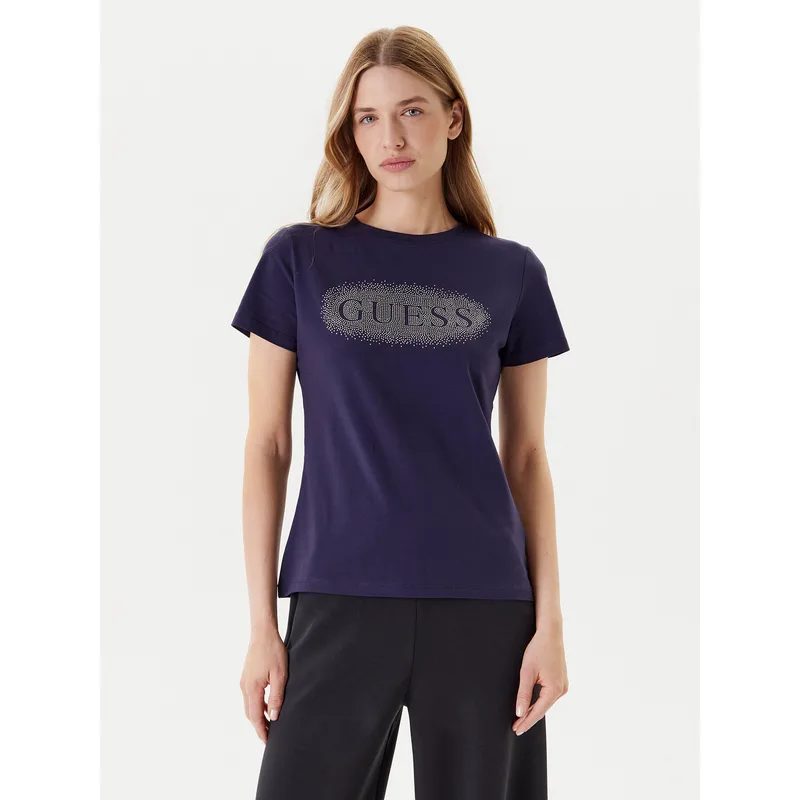 Guess T-Shirt V5YI08 J1314 Σκούρο μπλε Regular Fit