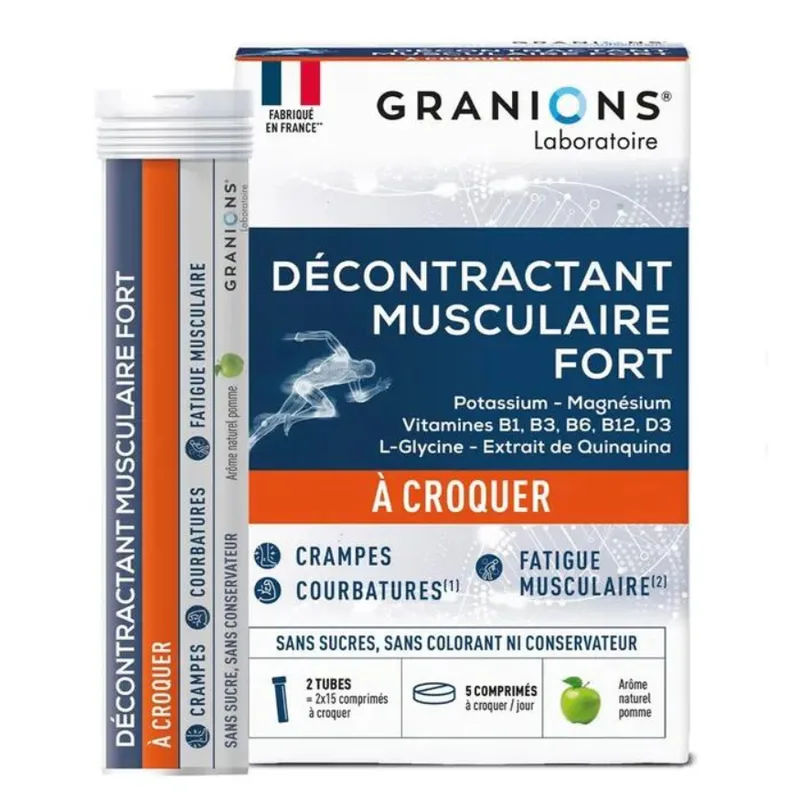 Granions Strong muscle relaxant 2x15 chewable tablets