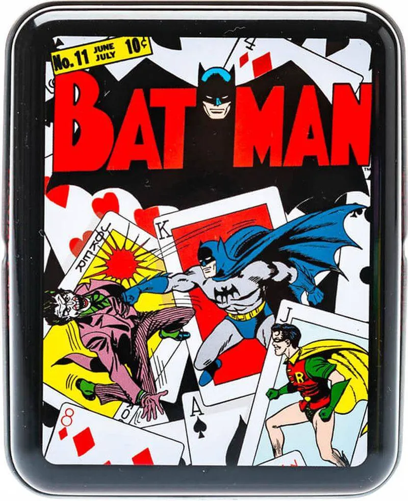 ΤΡΑΠΟΥΛΑ CARTAMUNDI WARNER COMIC NO.11 BATMAN ΣΕ ΜΕΤΑΛΛΙΚΟ ΚΟΥΤΙ