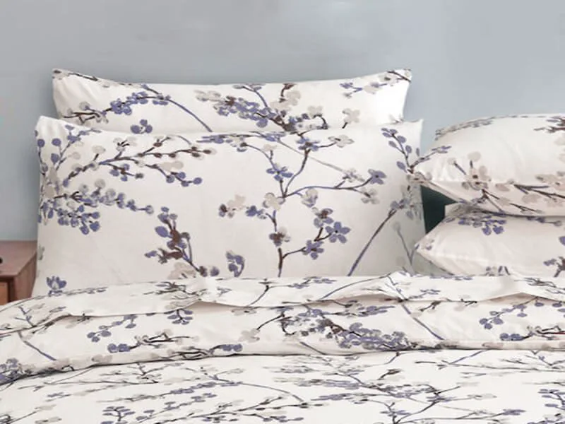 Σετ Φανελένιες Μαξιλαροθήκες Purple Branches 100% Cotton Γαρύφαλλο 2 Τεμαχίων 50x70