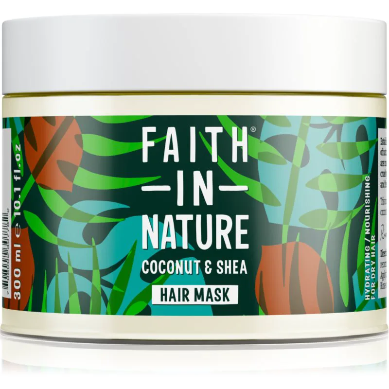 Faith In Nature Coconut & Shea ενυδατική μάσκα για ξηρά και κατεστραμμένα μαλλιά 300 ml