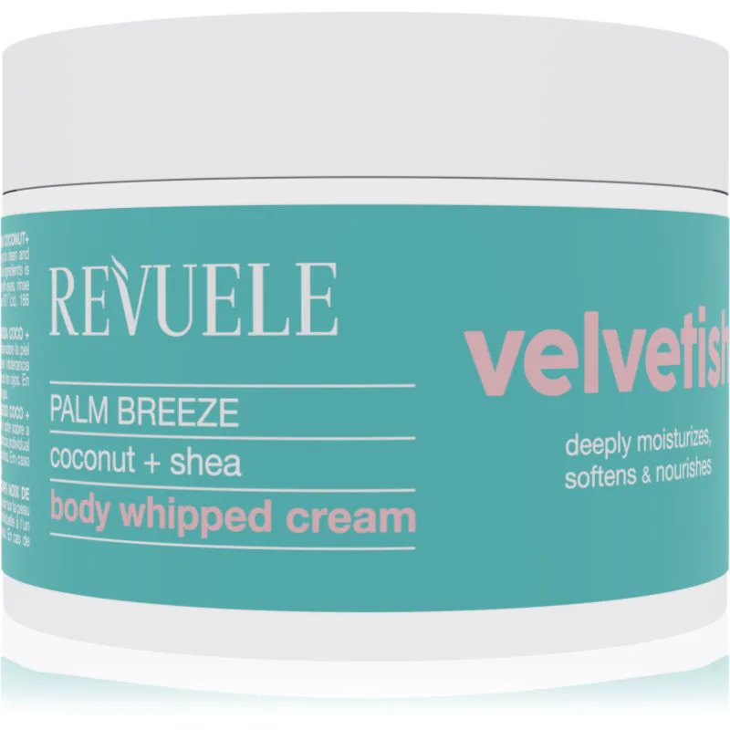 Revuele Velvetish Palm Breeze Body Whipped Cream ενυδατική κρέμα σώματος Coconut + Shea 300 ml