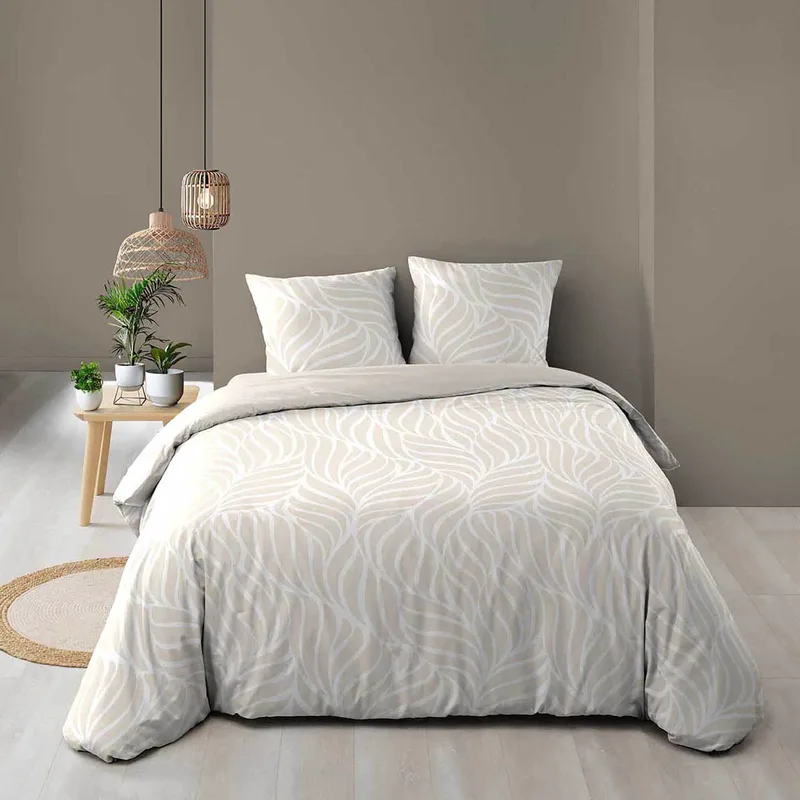 Παπλωματοθήκη King Size (260x240) 2 Όψεων + Διακοσμητικές Μαξιλαροθήκες L-C Morgane Naturel 1645213