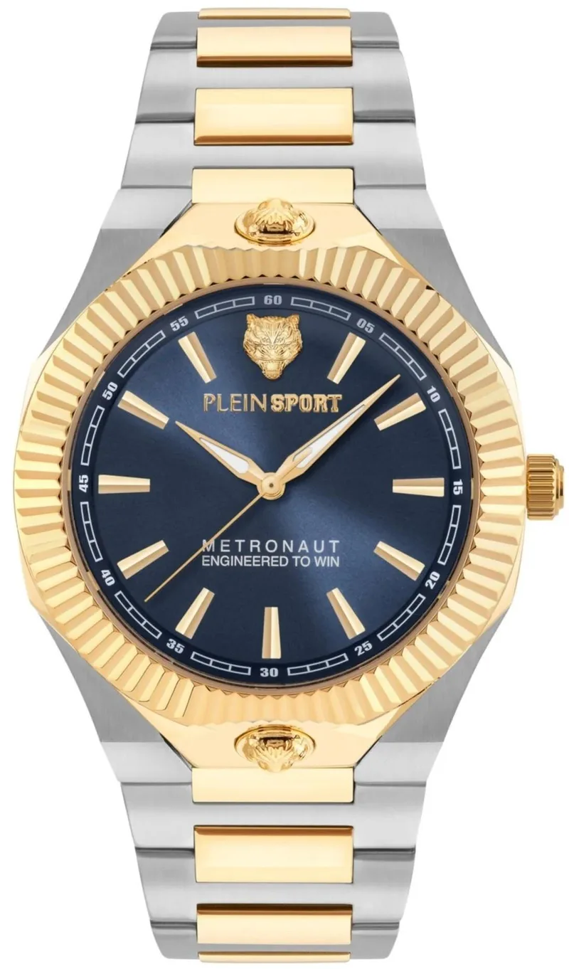 PLEIN SPORT Metronaut Men's - PSCGA0925, Silver & Χρυσό case with Stainless Steel Bracelet