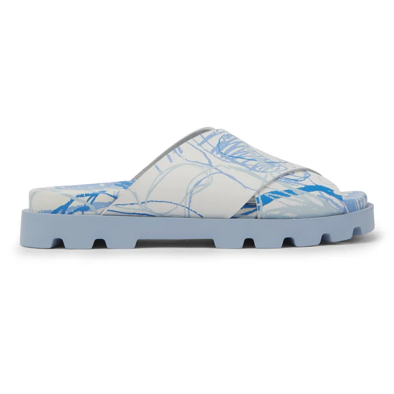 CAMPER Brutus Sandal - Πέδιλα Για Γυναικεία - Λευκό,Μπλε, Μέγεθος 41, Smooth leather