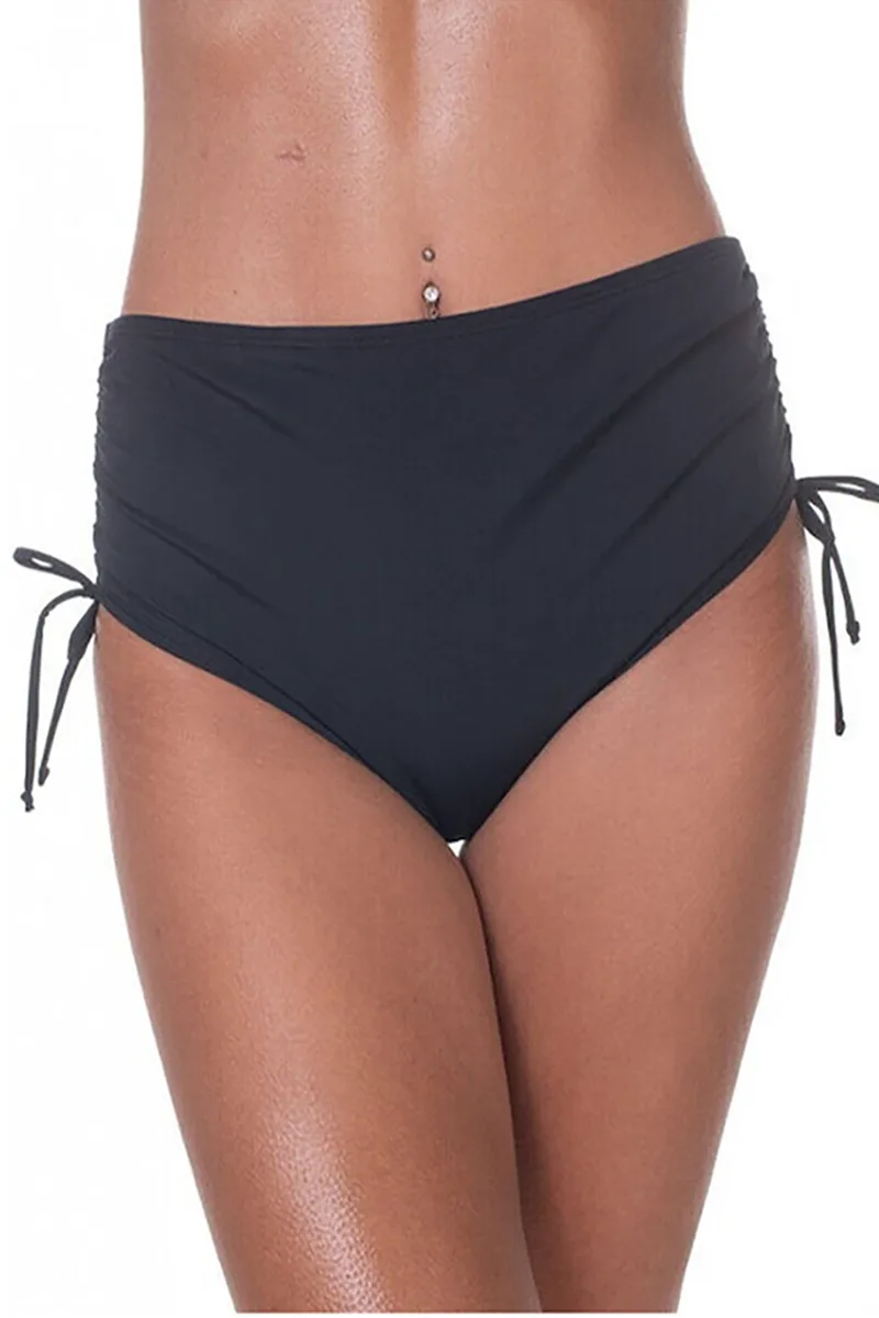 Blu4u Γυναικείο μαγιό bikini σλιπ με maxi κάλυψη και σούρα στο πλάϊ ''Classic Solids''-26365092-02