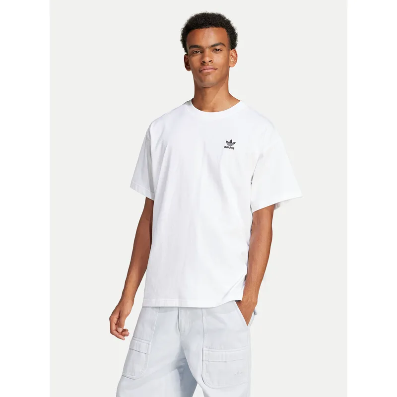 adidas T-Shirt Trefoil Essentials JD0373 Λευκό Oversize