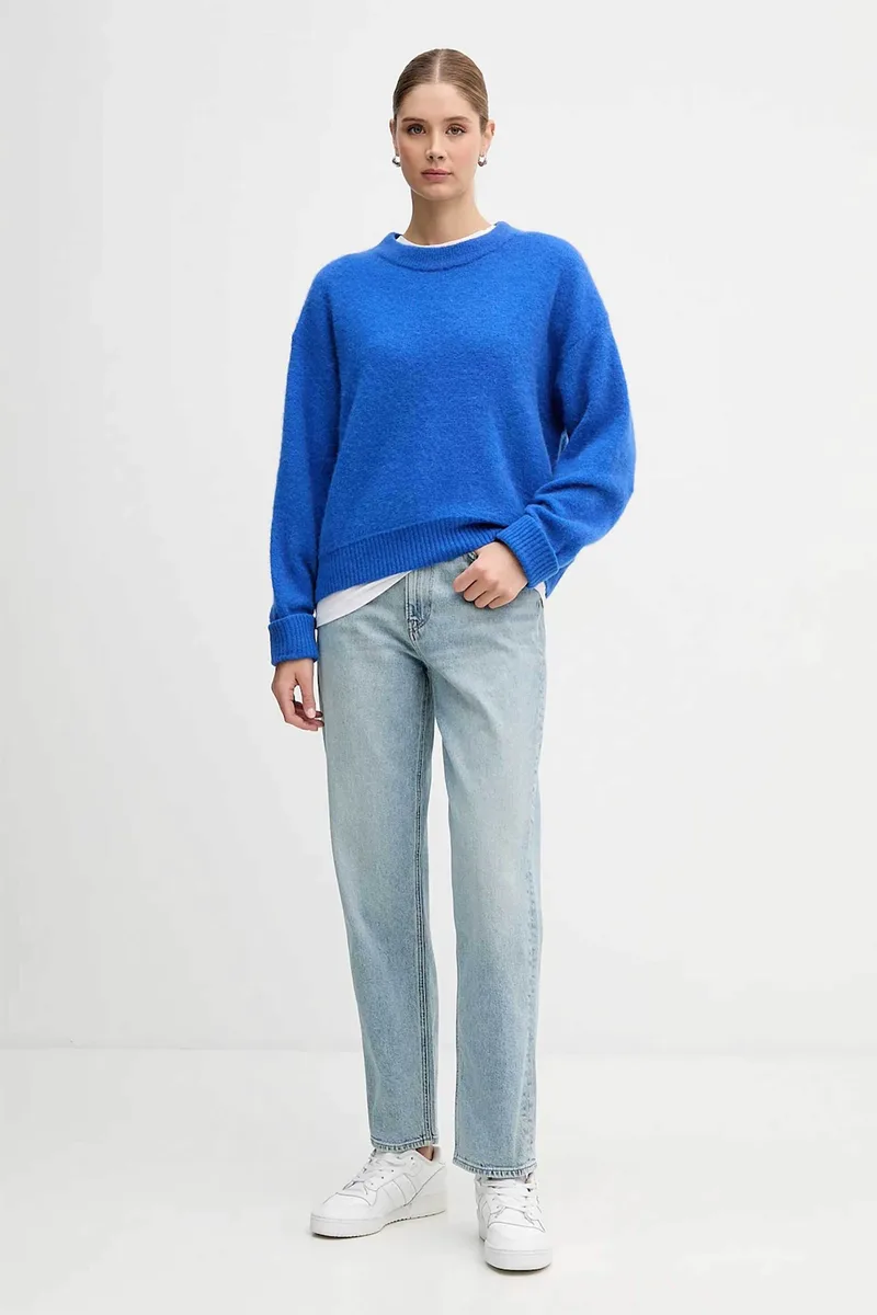 Calvin Klein Jeans γυναικείο τζιν παντελόνι πεντάτσεπο Relaxed Fit - LV047E732G Denim Blue Ανοιχτό