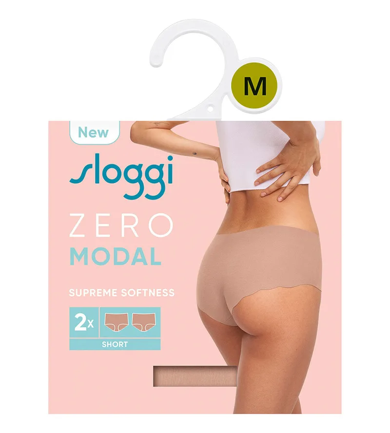 SLOGGI Γυναικείο Σλιπ Zero Modal Short 2 Τεμάχια - Μπέζ
