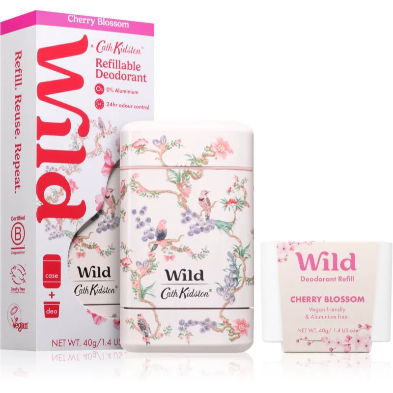 Wild Cherry Blossom Birds and Berries Case στερεό αποσμητικό με θήκη 40 γρ