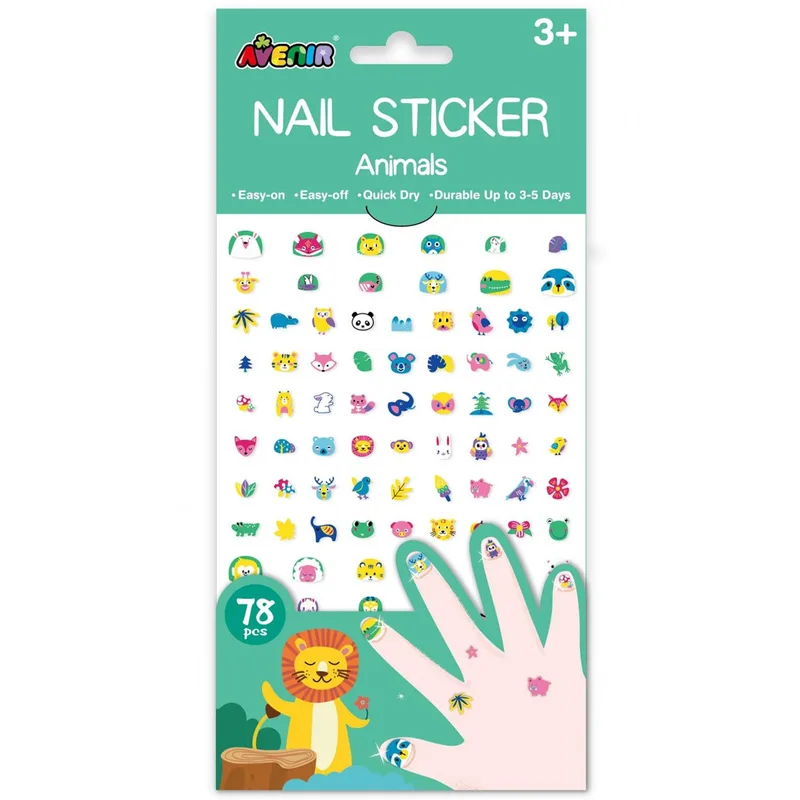 Avenir Nail Sticker Big Κωδ 60523 Παιδικά Αυτοκόλλητα Νυχιών 78 Τεμάχια - Animals