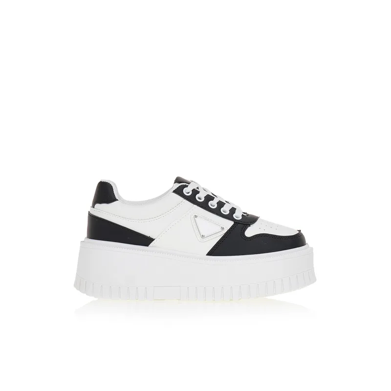 Sneakers με ψηλή σόλα ΜΑΥΡΟ