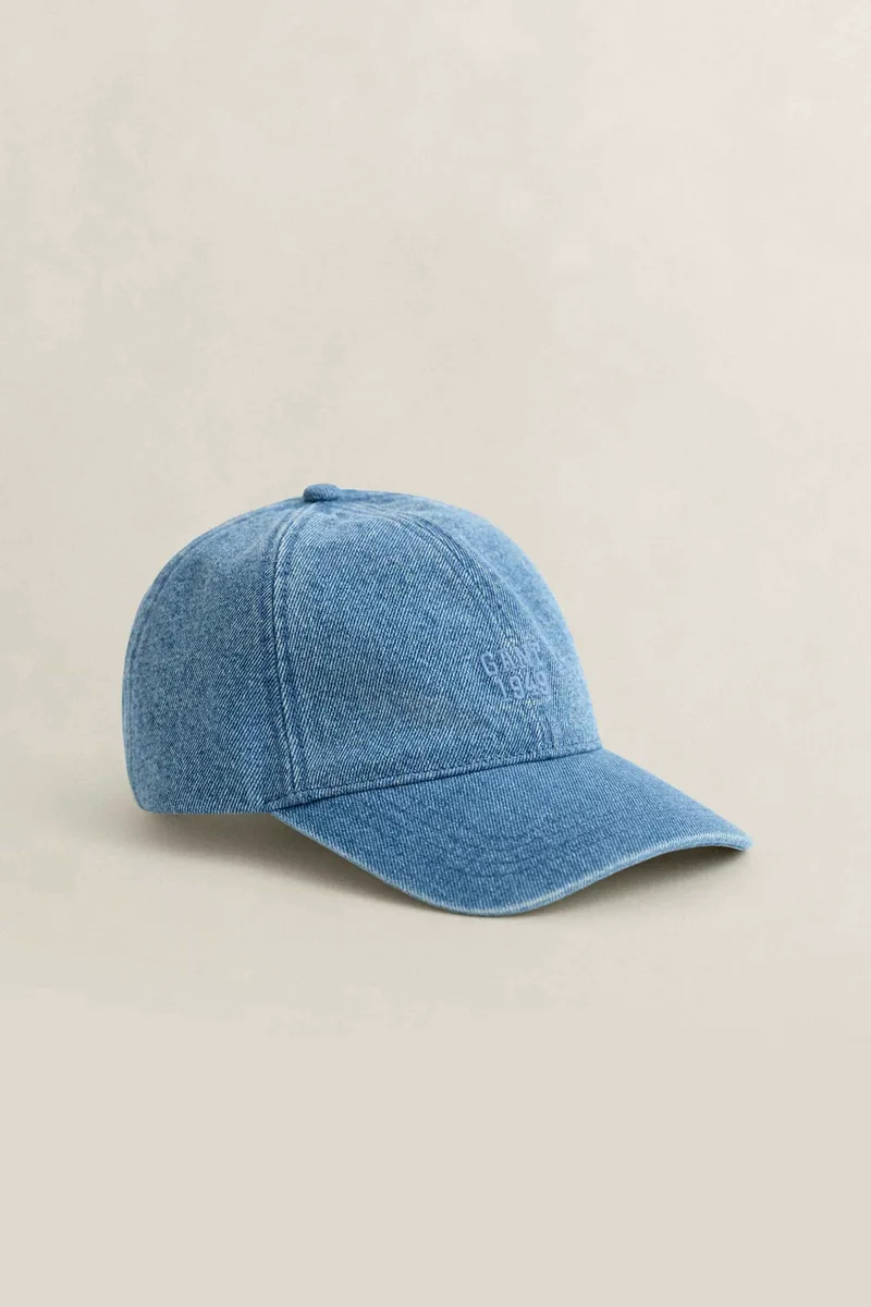 Gant ανδρικό denim καπέλο jockey με κεντημένο λογότυπο - 9901324 Denim Blue