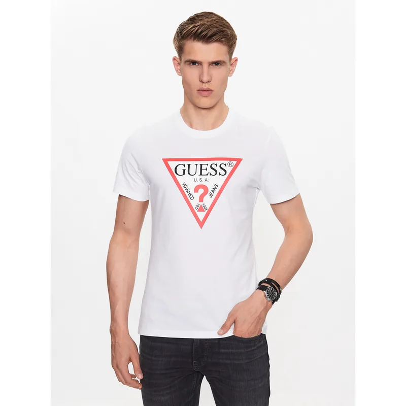 Guess T-Shirt M2YI71 I3Z14 Λευκό Slim Fit