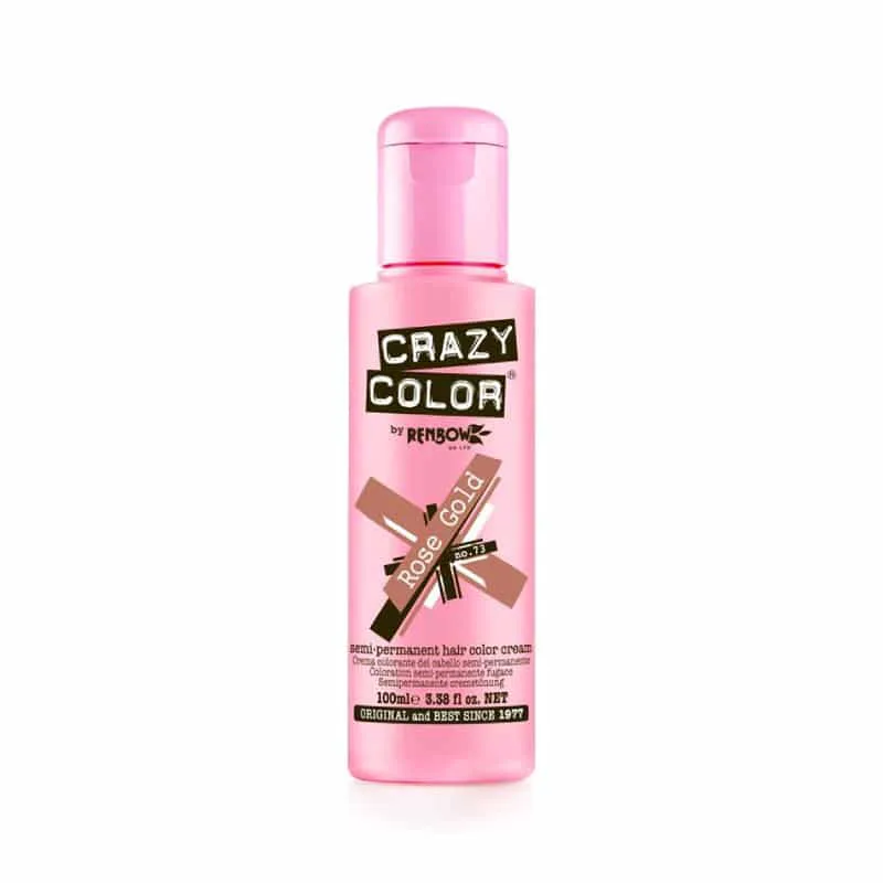 Crazy Color Ημιμόνιμη Κρέμα-Βαφή Μαλλιών Rose Χρυσό 100ml