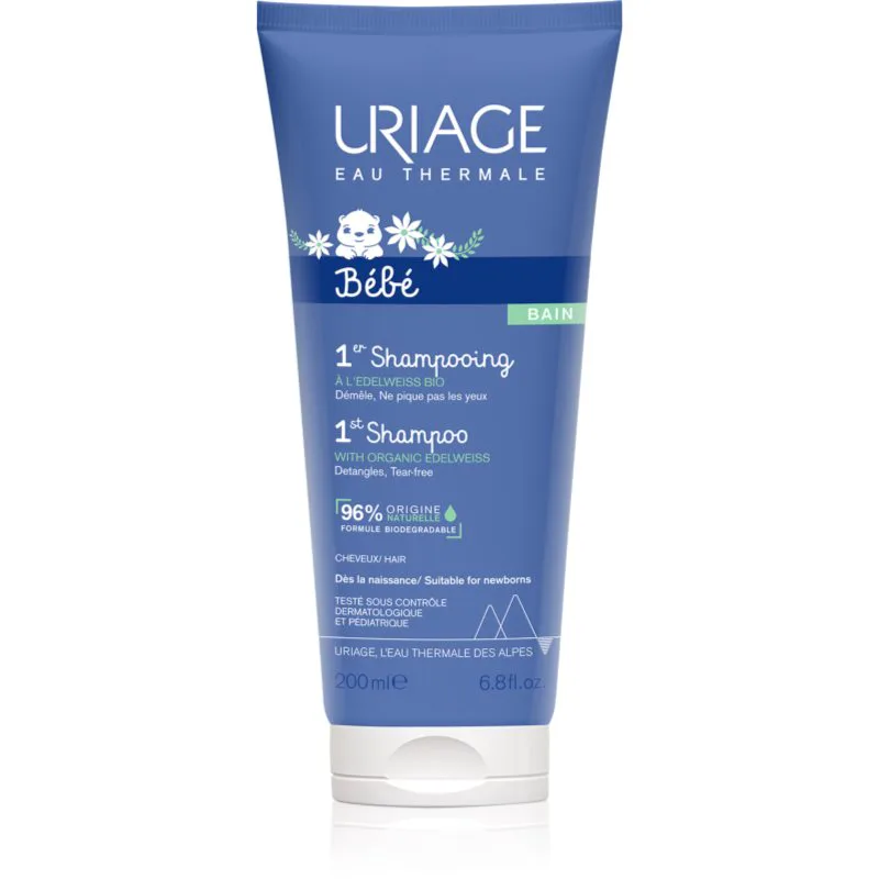 Uriage Bébé 1st Shampoo απαλό παιδικό σαμπουάν για εύκολο χτένισμα μαλλιών 200 ml