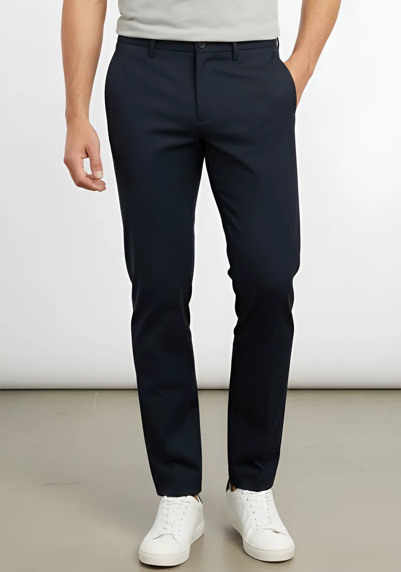 BOSS Υφασμάτινο Παντελόνι Commuter - 50534305 402 Dark Blue