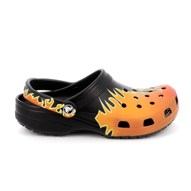 Ανδρικό Σαμπό Crocs Classic Flames Clog Ανατομικό Χρώματος Μαύρο 211004-0C4