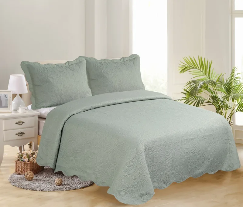 Σετ Κουβερλί Μονό 2 Τεμαχίων Silk Fashion Solid Mint/Cream 160x220