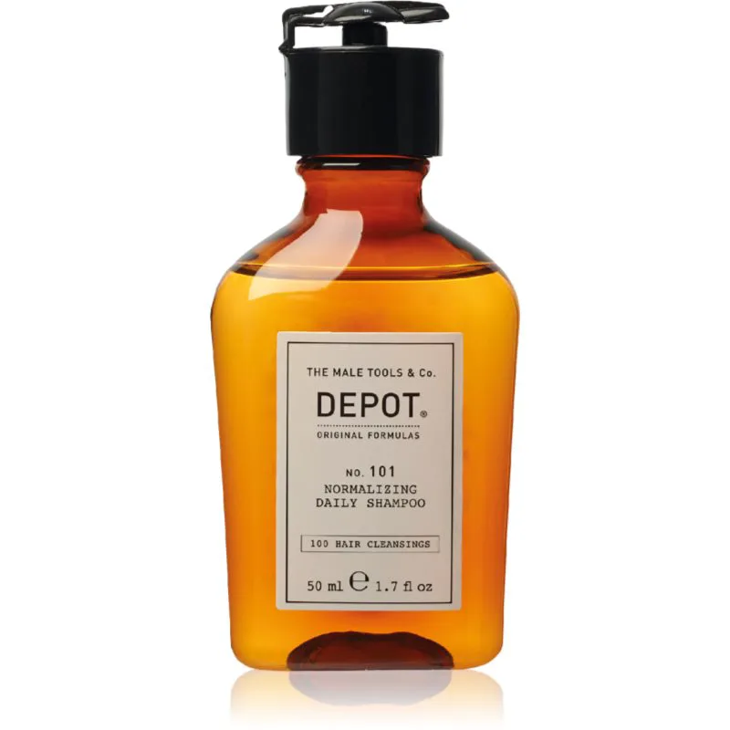 DEPOT 100 HAIR CLEANSING NO. 101 NORMALIZING DAILY SHAMPOO ομαλοποιτικό σαμπουάν για καθημερινή χρήση 50 ml