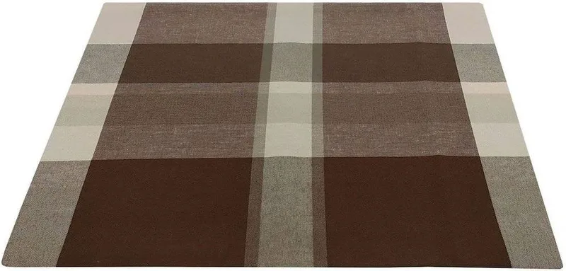 ΤΡΑΠΕΖΟΜΑΝΤΗΛΟ ΚΟΜΒΟΣ ΥΦΑΝΤΟ ΚΑΡΟ BROWN-BEIGE 140X140CM