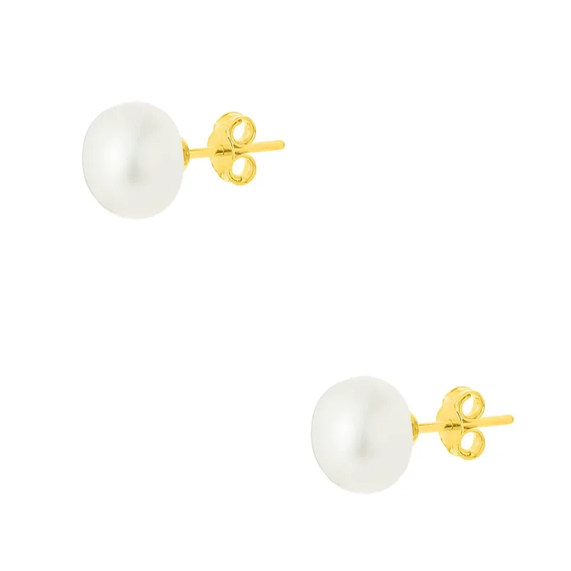 Σκουλαρίκια pearls επίχρυσα ασήμι 925°