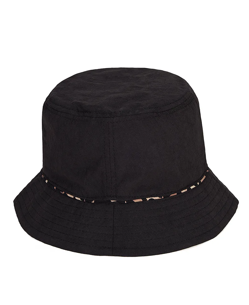 Γυναικείο Καπέλο Bucket Διπλής Όψης σε Μαύρο & Animal Print