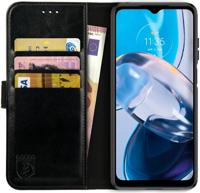 Κόκκινο Element PU Θήκη Πορτοφόλι Motorola Moto E22 / E22i - Black (8719246376870)