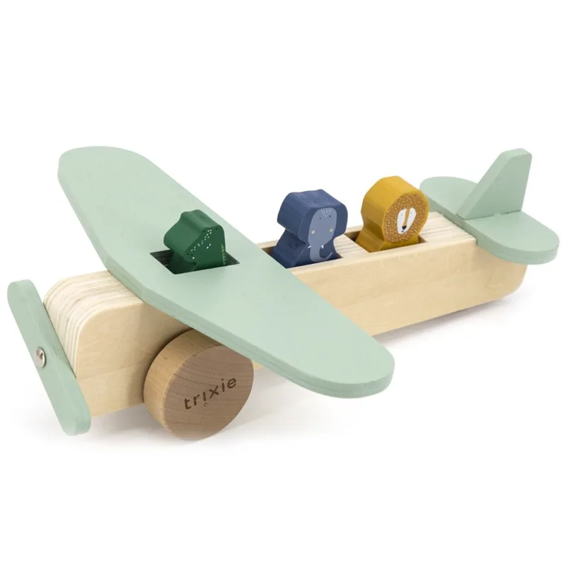 Trixie Wooden Animal Airplane Κωδ 77819 Ξύλινο Παιχνίδι Αεροπλάνο με Ζωάκια 1 Τεμάχιο