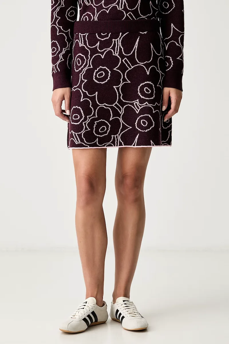 Marimekko πλεκτή φούστα με μαλλί