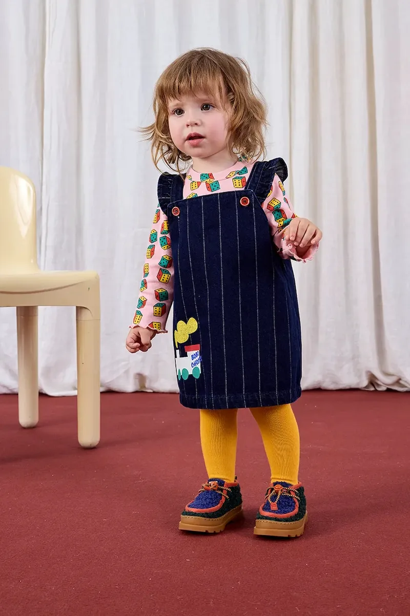 Βρεφικό βαμβακερό φόρεμα Bobo Choses Choo Choo
