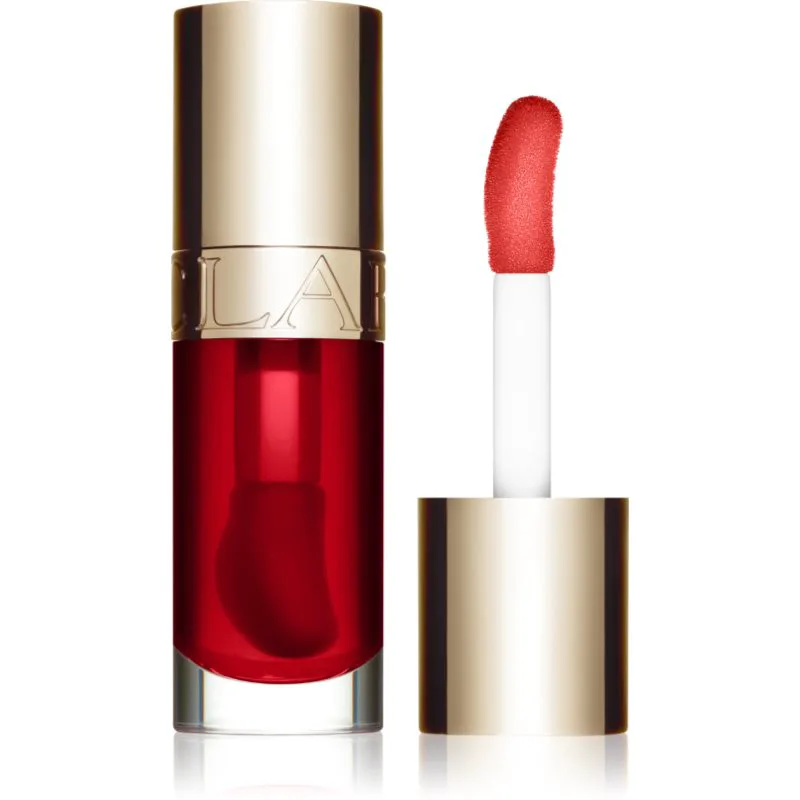 Clarins Lip Comfort Oil Έλαιο για τα χείλη με ενυδατικό αποτέλεσμα απόχρωση 08 strawberry 7 ml