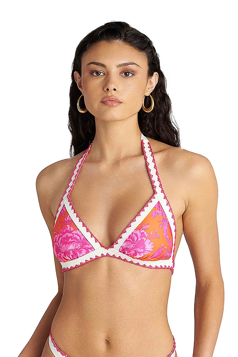 Blu4u Γυναικείο μαγιό bikini top τρίγωνο δετό με κροσέ λεπτομέρειες "Ornamental"-26366597-30