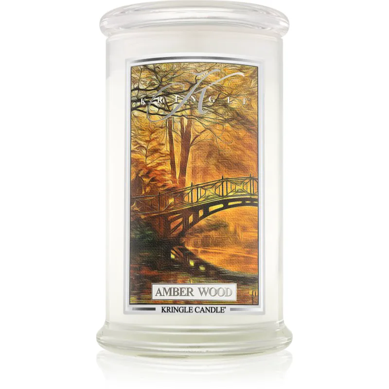 Kringle Candle Amber Wood αρωματικό κερί 624 γρ