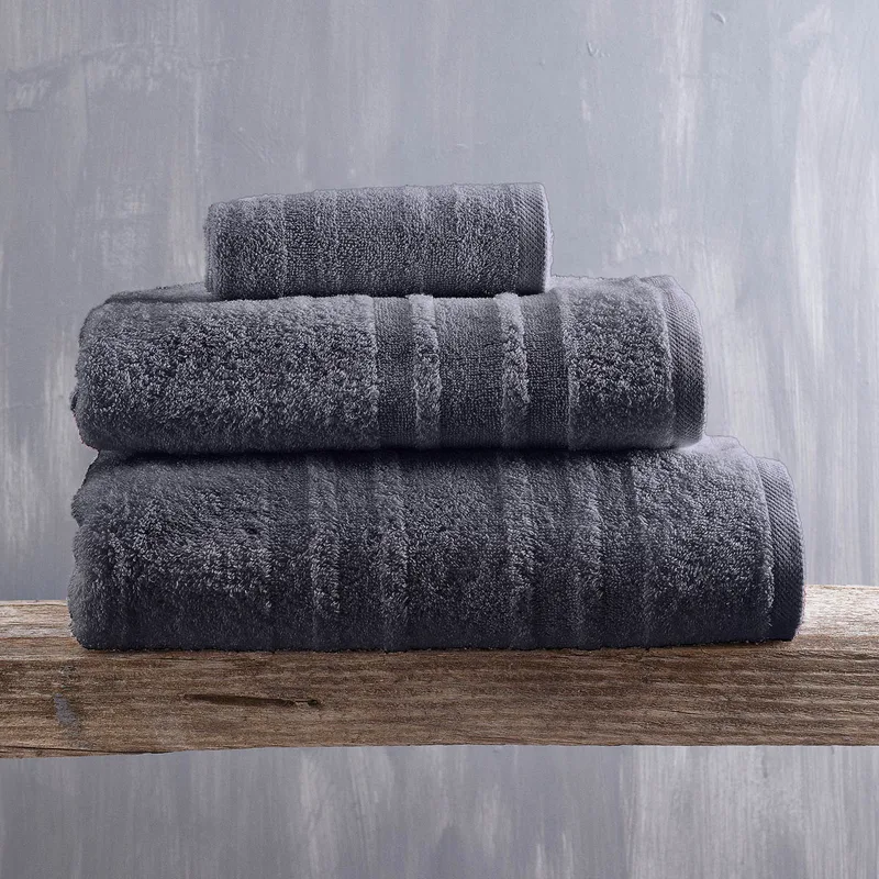 Πετσέτα προσώπου (50Χ90) LAURA DARK GREY, RYTHMOS HOME