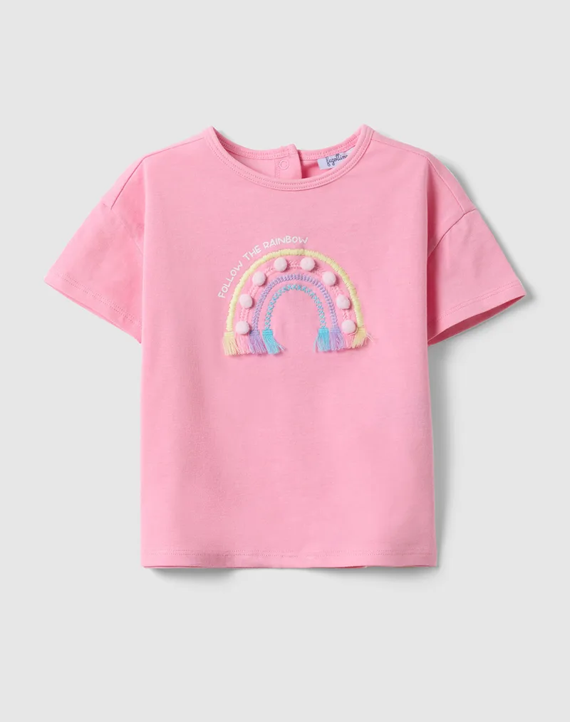 OVS TSH RAINBOW 2576669-BONBON Ροζ
