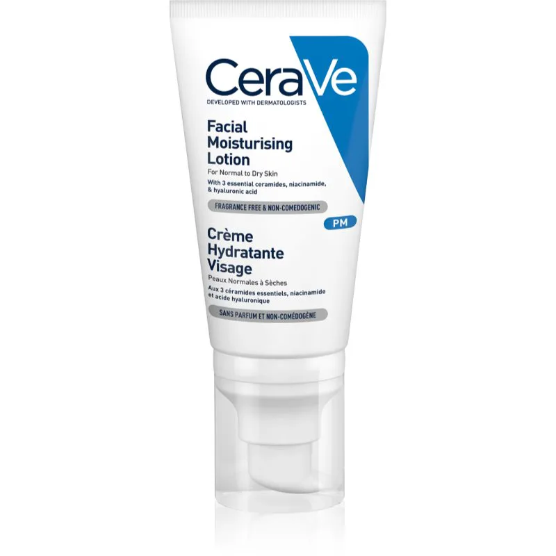 CeraVe Moisturizers ενυδατική φροντίδα για κανονική και ξηρή επιδερμίδα 52 ml