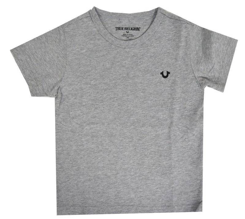 T-SHIRT TRUE RELIGION BRANDED LOGO TR136TE39 ΓΚΡΙ ΜΕΛΑΝΖΕ (128ΕΚ.)-(7-8 ΕΤΩΝ)