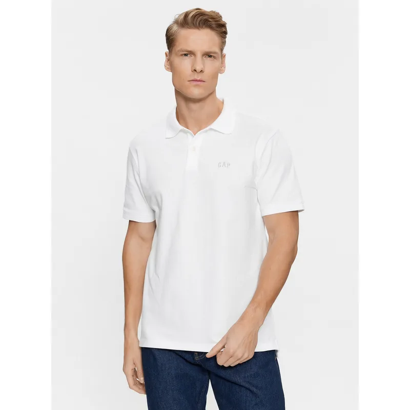 Gap Polo 586306-05 Λευκό Regular Fit