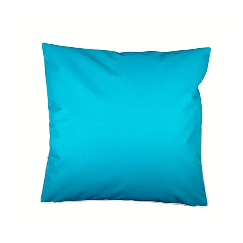 Διακοσμητική Μαξιλαροθήκη Αδιάβροχη Polyester Τυρκουάζ-Λευκή Art Et Lumiere 45x45εκ. 05871 (Ύφασμα: Polyester, Χρώμα: Λευκό) - Art Et Lumiere - lumiere_05871