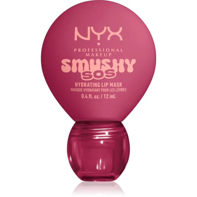 NYX Professional Makeup Smushy SOS ενυδατική μάσκα χειλιών απόχρωση 06 Rose Recharge 12 ml