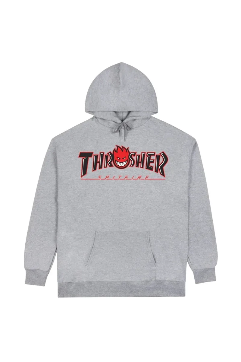 Thrasher x Spitfire Φούτερ Big Head Outline - Γκρι-315076-GREY