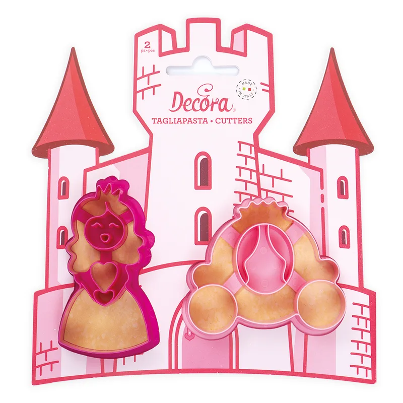 PRINCESS PLASTIC COOKIE CUTTERS SET OF 2