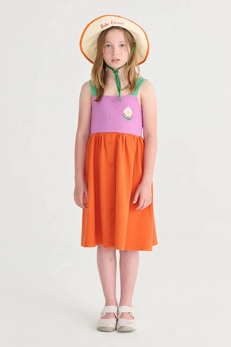 Παιδικό βαμβακερό φόρεμα Bobo Choses Pixel Daisy