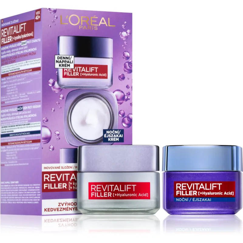 L’Oréal Paris Revitalift Filler κρέμα ημέρας και νύχτας κατά των ρυτίδων με υαλουρονικό οξύ
